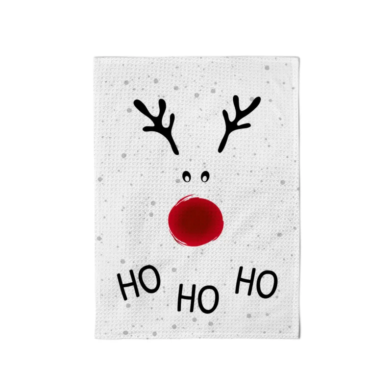 Geschirrtuch Rentiernase Hohoho