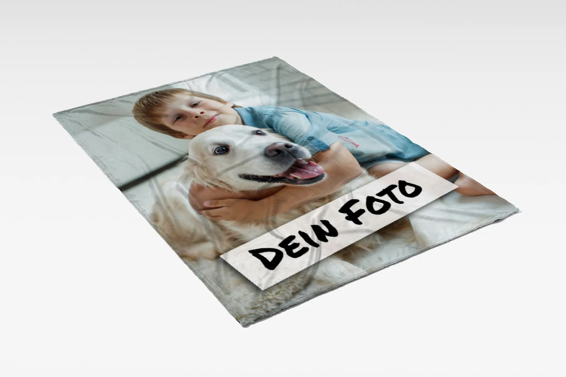 Personalisierte Kuscheldecke mit Foto - personalisierte Fotodecke - Kuscheldecke mit Ihrem Bild - Fotodecke selbst gestalten - Decke Querformat 200 x 140 cm 1 Foto Design 200 x 140 cm
