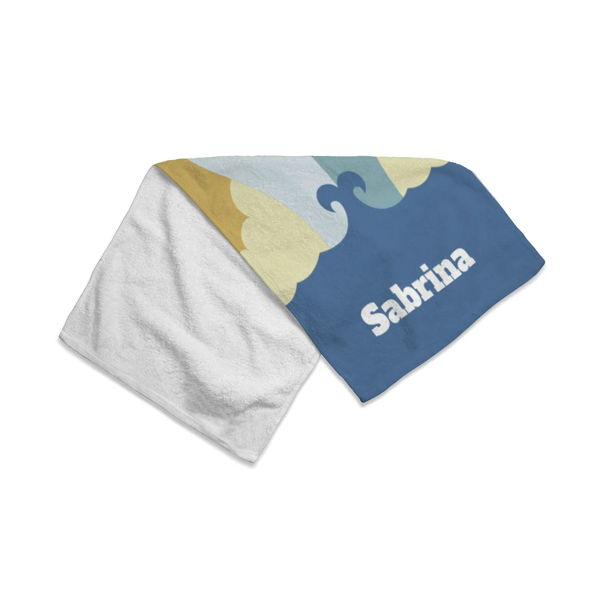 Badetuch Sommer - mit Namen personalisierbar - personalisiertes Namens-Badetuch - Strandtuch mit Wunschtext - Dampfer