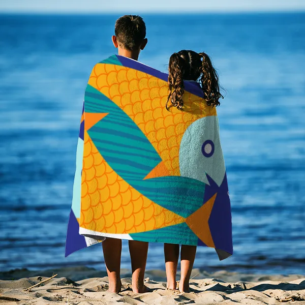 Strandtuch Sternzeichen Wassermann - mit Namen personalisierbar