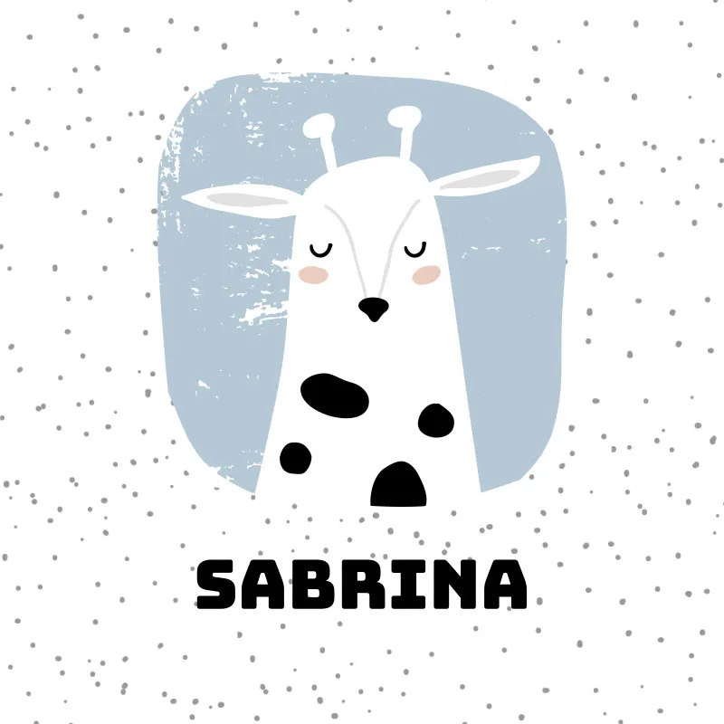 Samtkissenbezug Sweet Giraffe