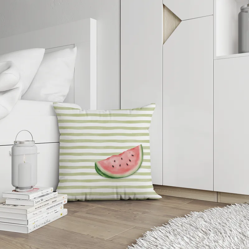 Samtkissenbezug Melon Stripes