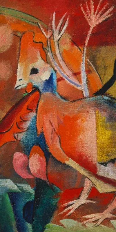 Handtuch Bild mit Vögeln - Franz Marc