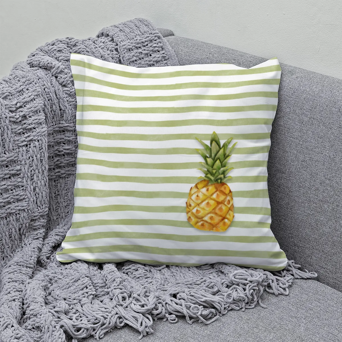 Samtkissenbezug Pineapple Stripes