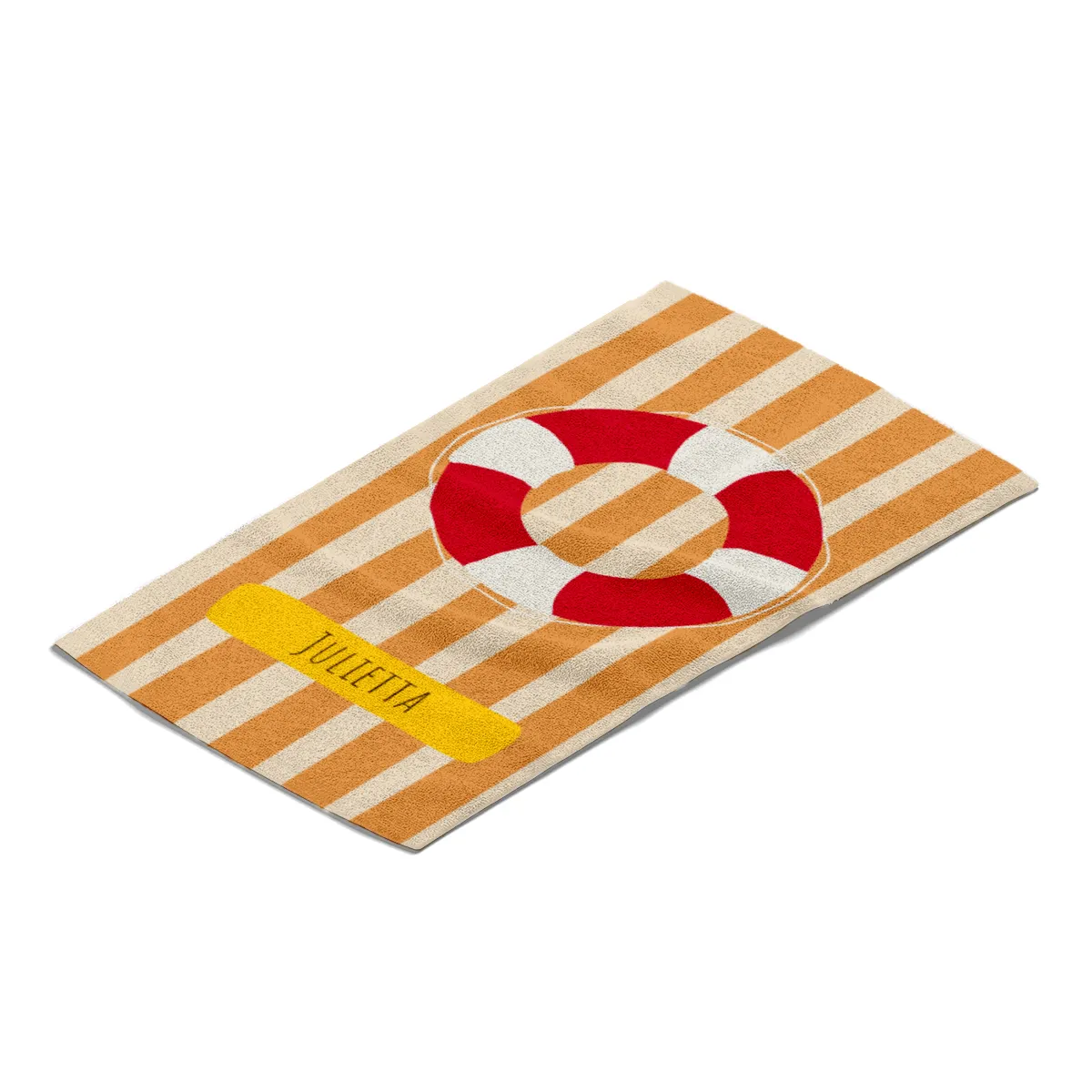Badetuch Sommer - mit Namen personalisierbar - personalisiertes Namens-Badetuch - Strandtuch mit Wunschtext -