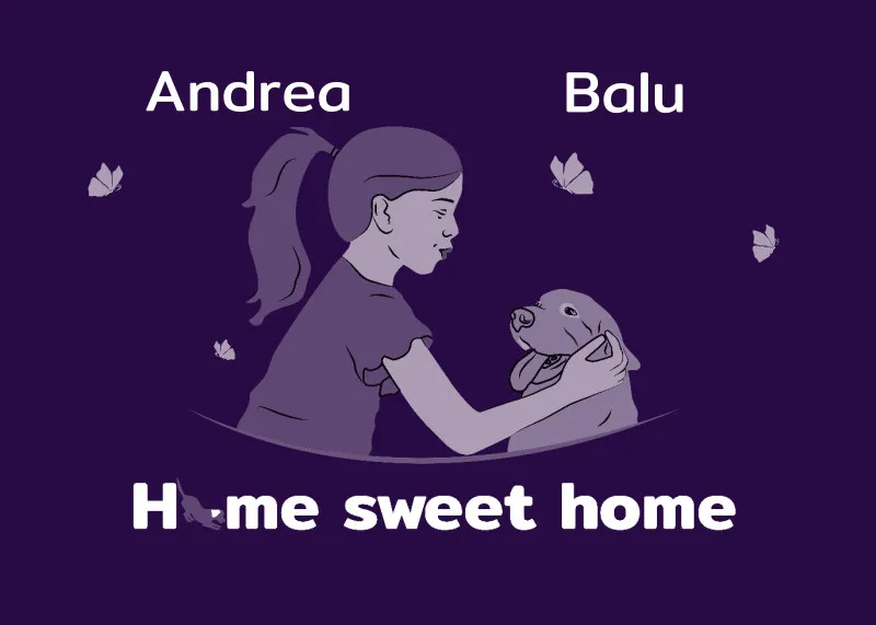 Personalisierte Fußmatte Pärchen mit Hund und Katze schwarz 70 x 50 cm