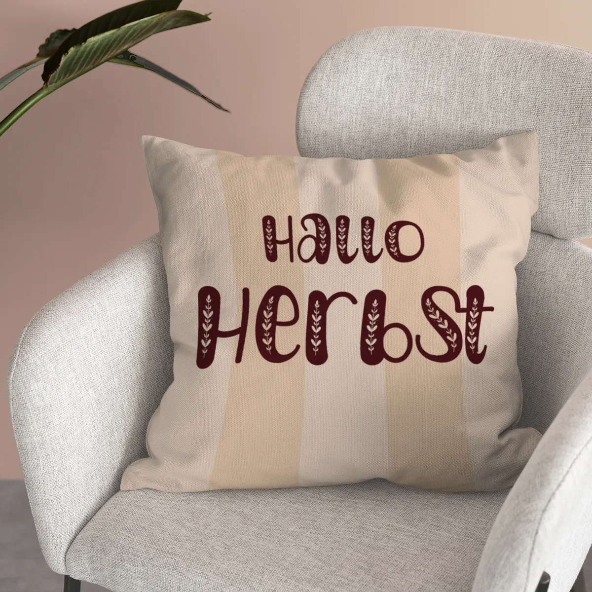 Samtkissenbezug Hallo Herbst