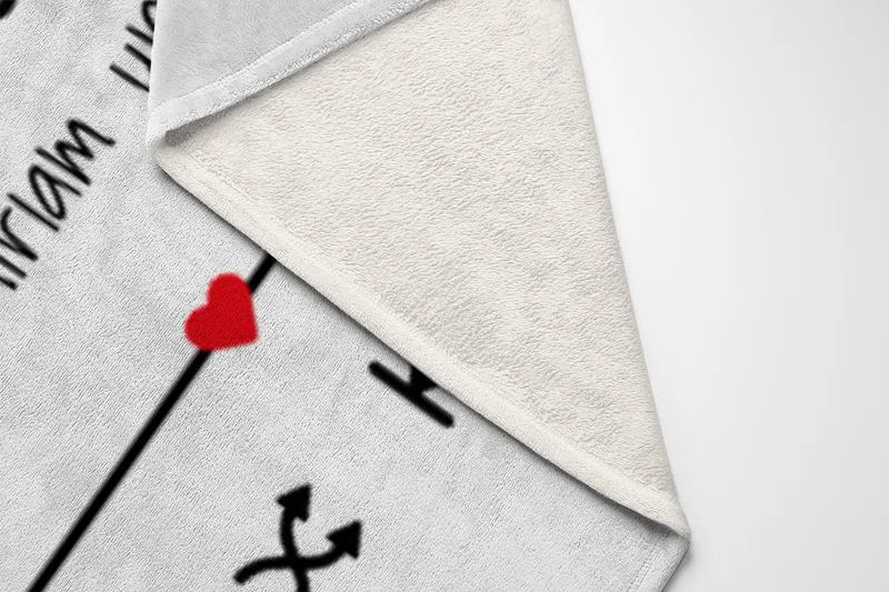 Kuscheldecke Our Lovesong - mit Bild und Text personalisierbar - Geschenkidee für Verliebte, Valentinstag Songplay Text Bild