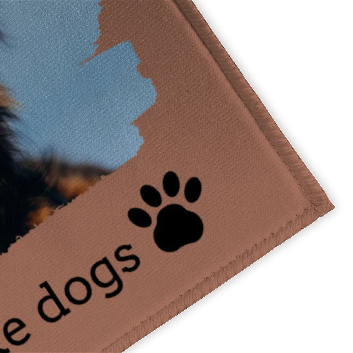 Spruch-Fußmatte personalisiert mit Foto - Geschenkidee für Hundebesitzer, zum Einzug - Türvorleger mit Bild bedruckt - Motiv Hope you like dogs mit Foto 70 x 50 cm
