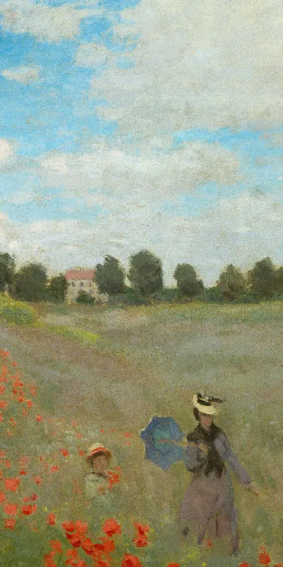 Handtuch Mohnfeld bei Argenteuil - Claude Monet