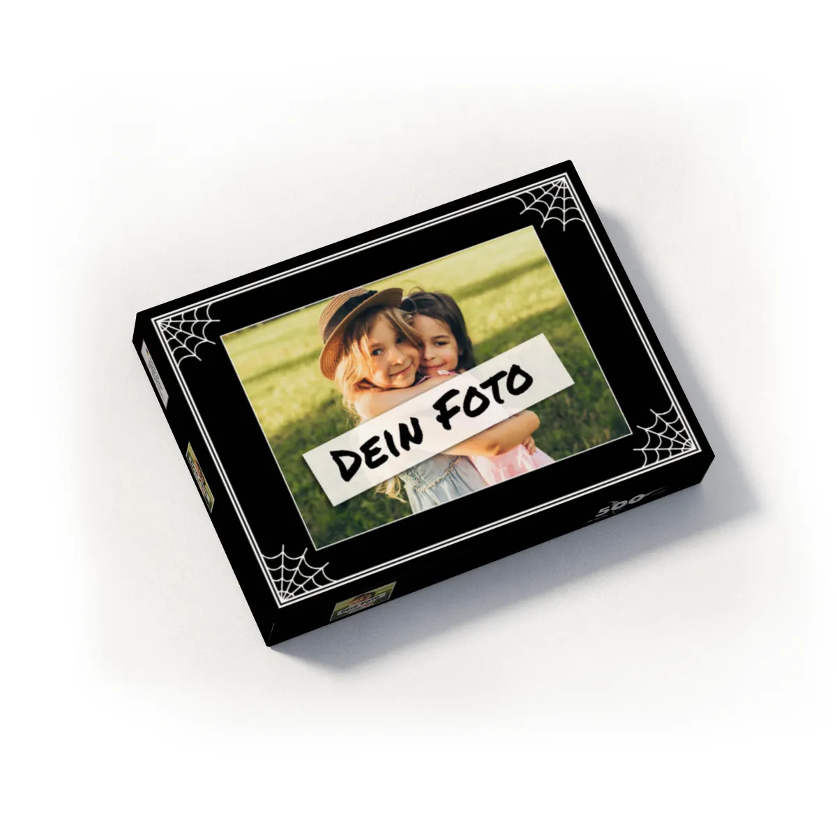 Fotopuzzle mit eigenem Bild - Puzzle selbst gestalten 1000 Teile - Schachtel im Spinnendesign - mit Foto personalisiert - Geschenk Geburtstag - Halloween 1000 Teile Quer