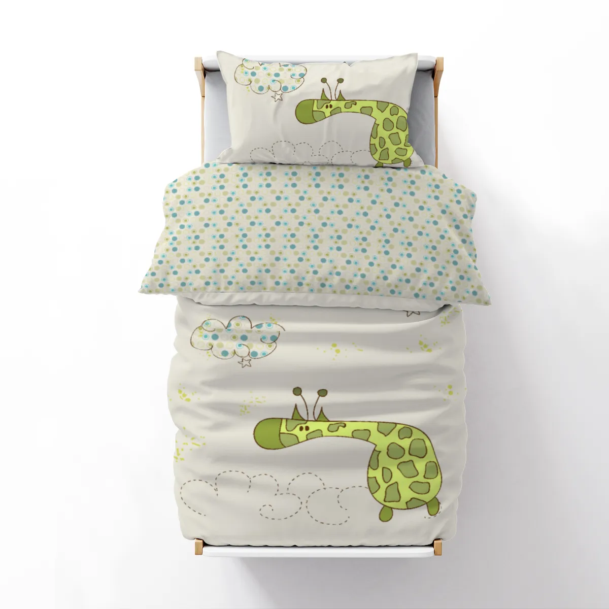 Kinderbettwäsche Giraffe Mikrofaser