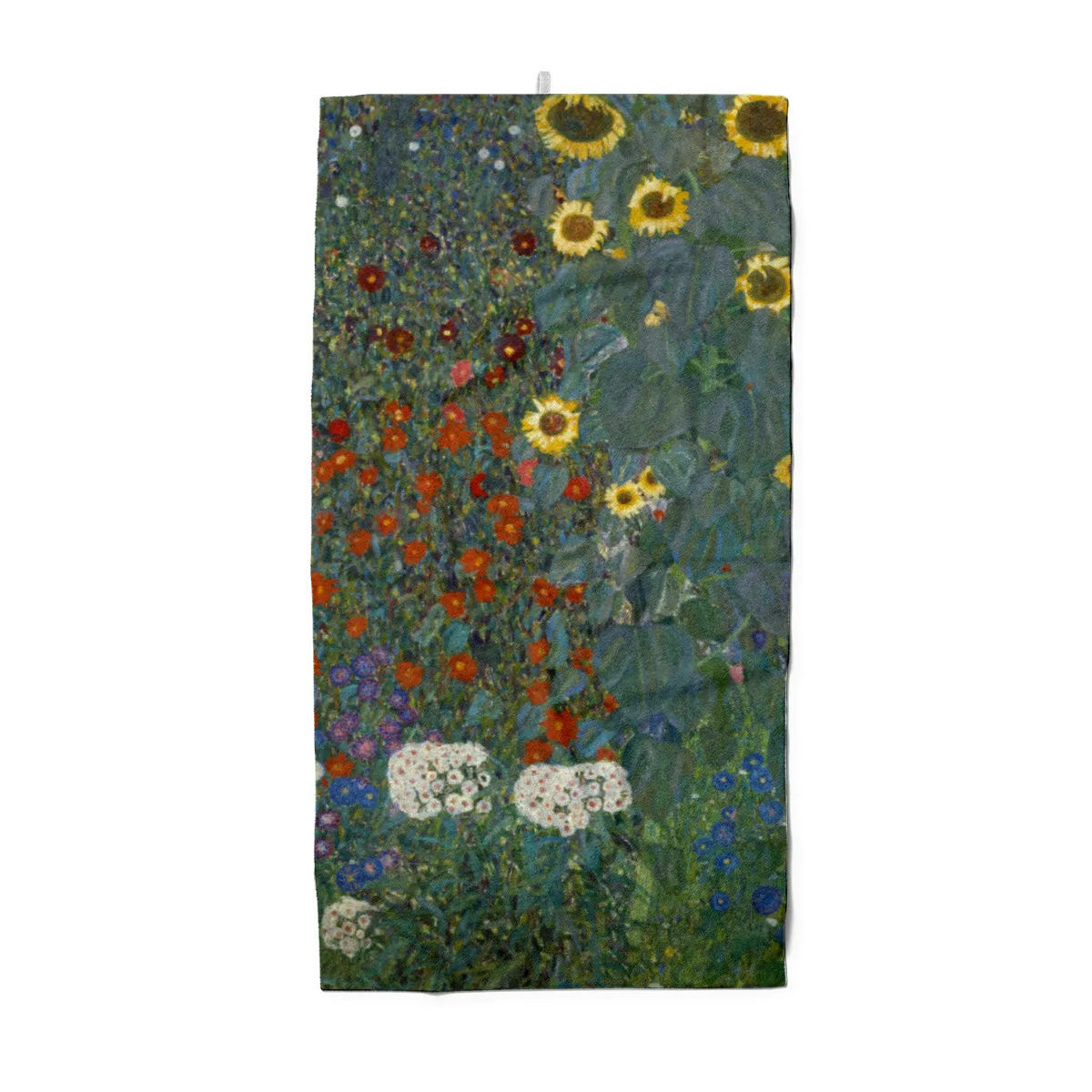 Badetuch Bauerngarten mit Sonnenblumen - Gustav Klimt