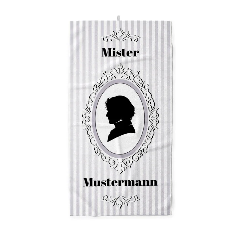 Misses Vintage - personalisiertes Namens-Strandtuch mit Wunschtext - Geschenkidee Hochzeit, Paar