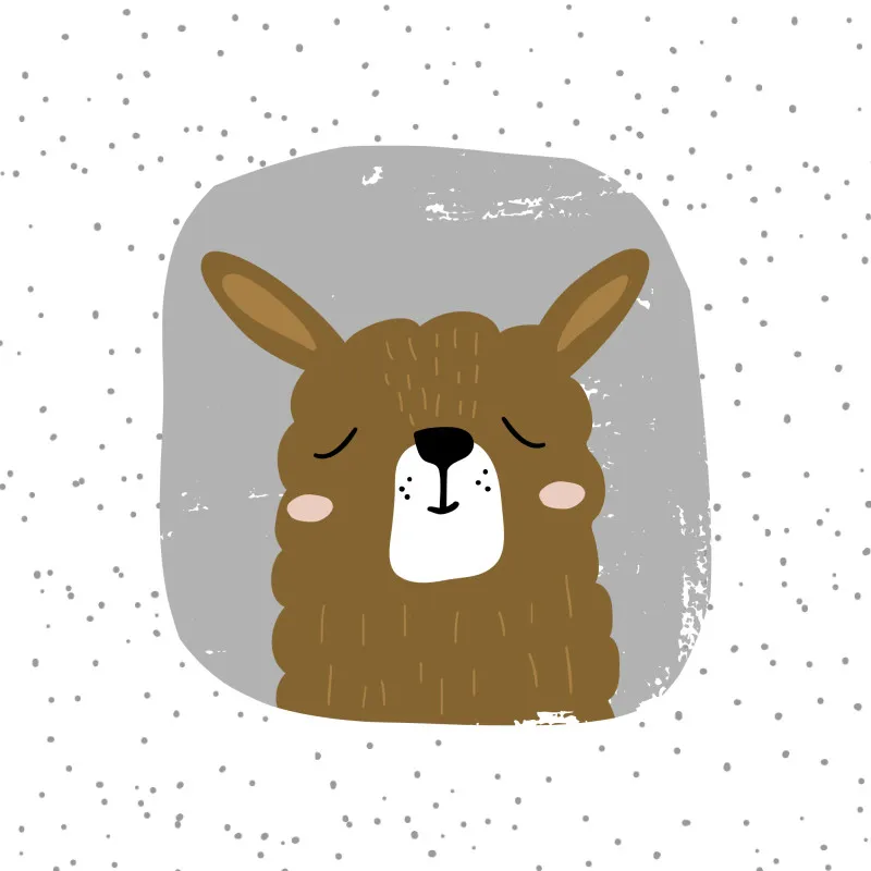Samtkissenbezug Sweet Lama