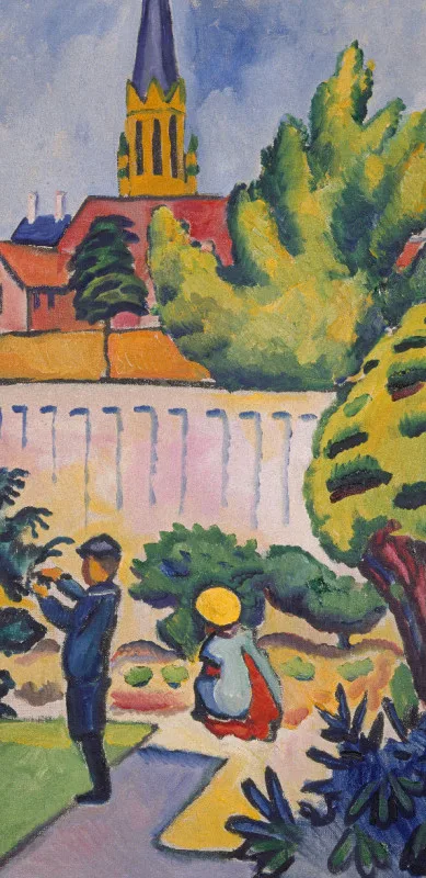 Handtuch Kinder im Garten - August Macke