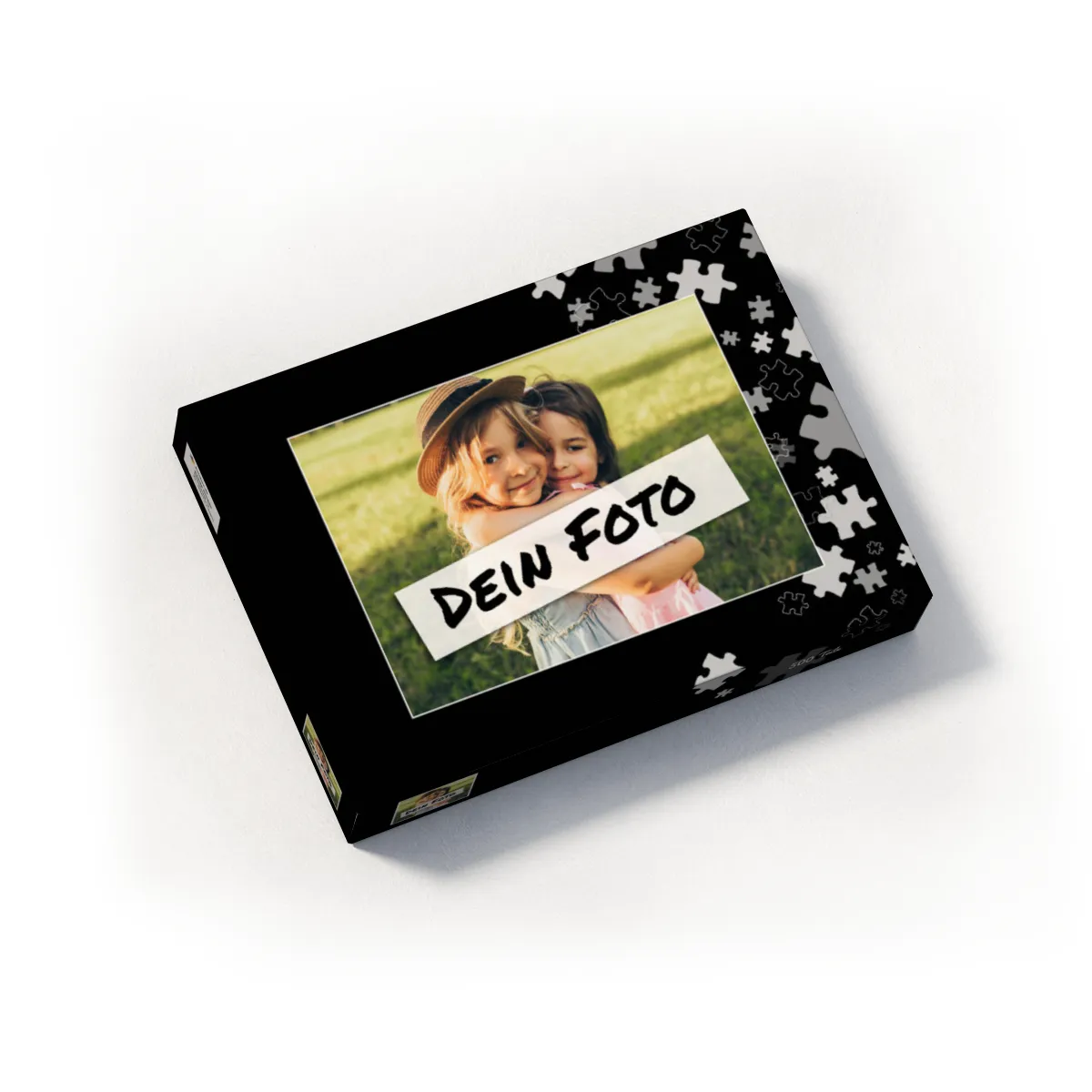 Fotopuzzle mit eigenem Bild - Puzzle selbst gestalten 1000 Teile Quer - Schachtel Puzzleteile schwarz - mit Foto personalisiert - Geschenk Geburtstag