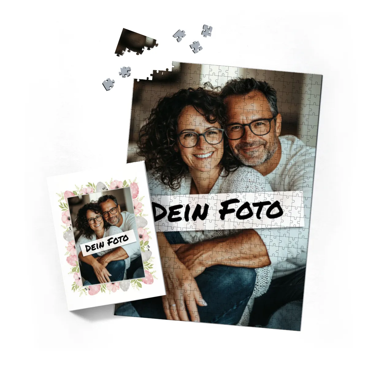 Fotopuzzle 500 Teile personalisiert Ostern - Box Osterblumen