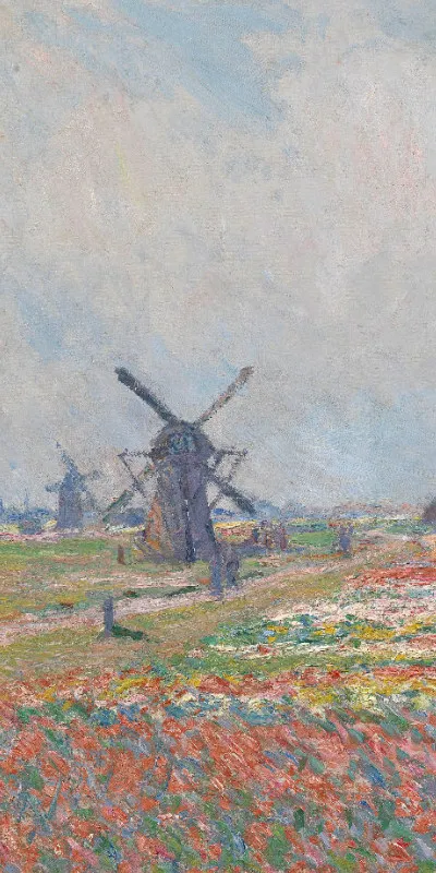 Duschtuch Tulpenfelder in der Nähe von Den Haag - Claude Monet