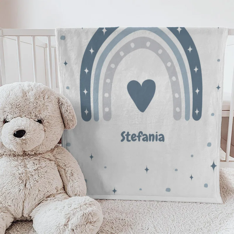 Personalisierte Babydecke rosa 75 x 100 cm