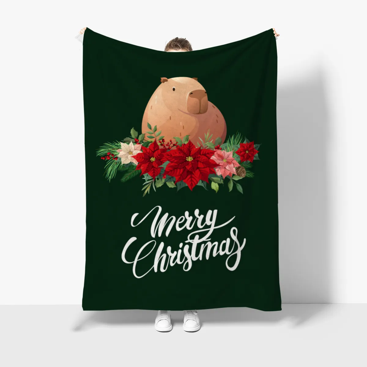 Wohndecke Weihnachtscapy mit Mütze