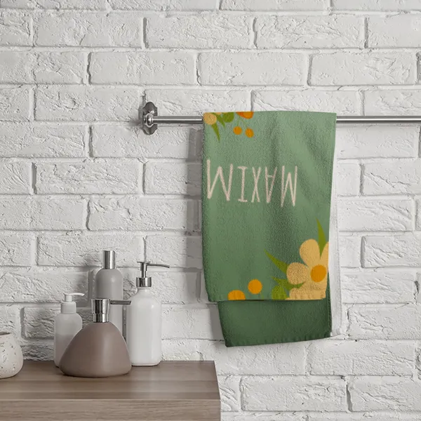 Badetuch Waldtiere mit Namen personalisierbar - personalisiertes Namens-Strandtuch - Kinderbadetuch mit Wunschtext - Fuchs