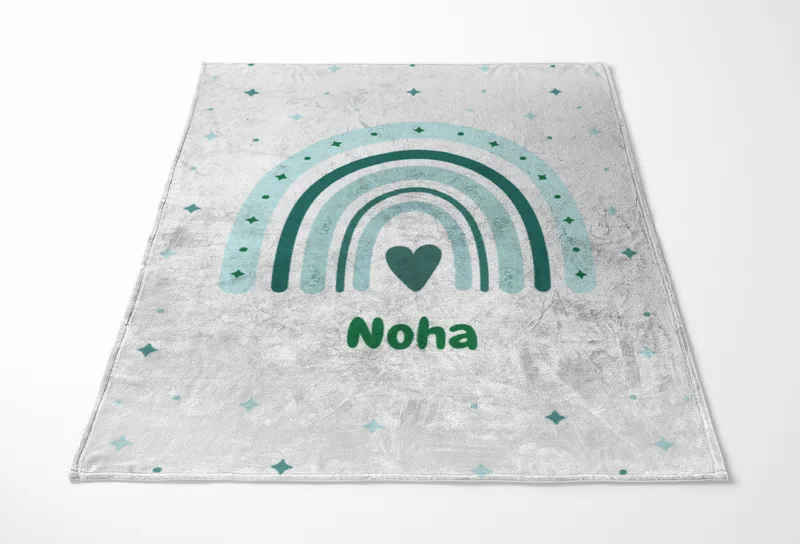 Personalisierte Babydecke rosa 75 x 100 cm