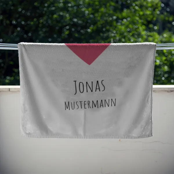Duschtuch mit Namen personalisierbar - personalisiertes Namens-Duschtuch mit Wunschtext - XOXO Katze