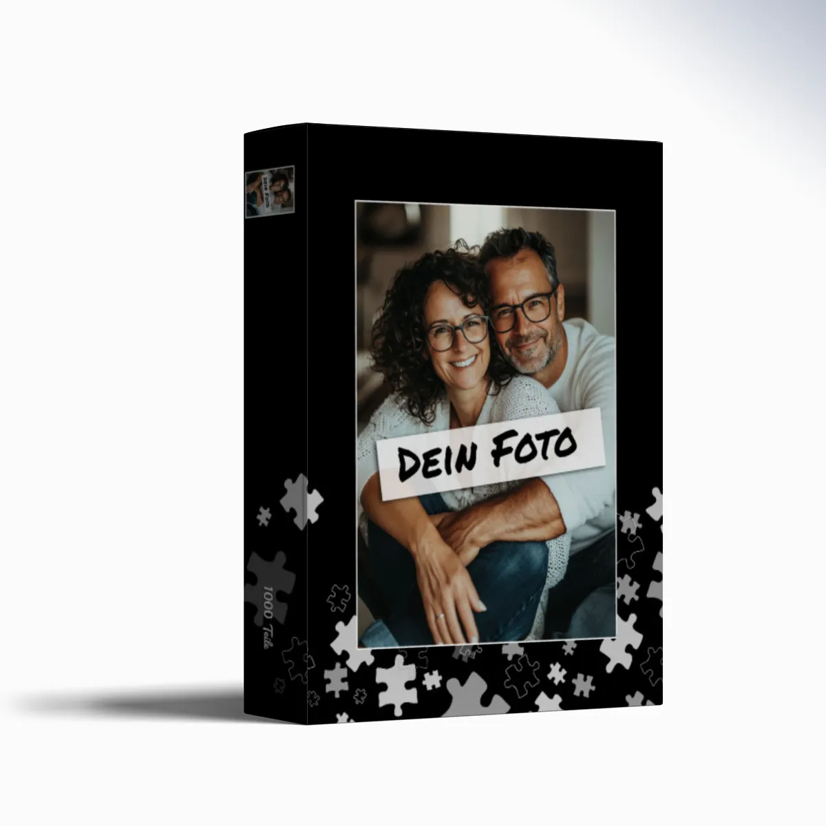 Fotopuzzle mit eigenem Bild - Puzzle selbst gestalten 1000 Teile Quer - Schachtel Puzzleteile schwarz - mit Foto personalisiert - Geschenk Geburtstag