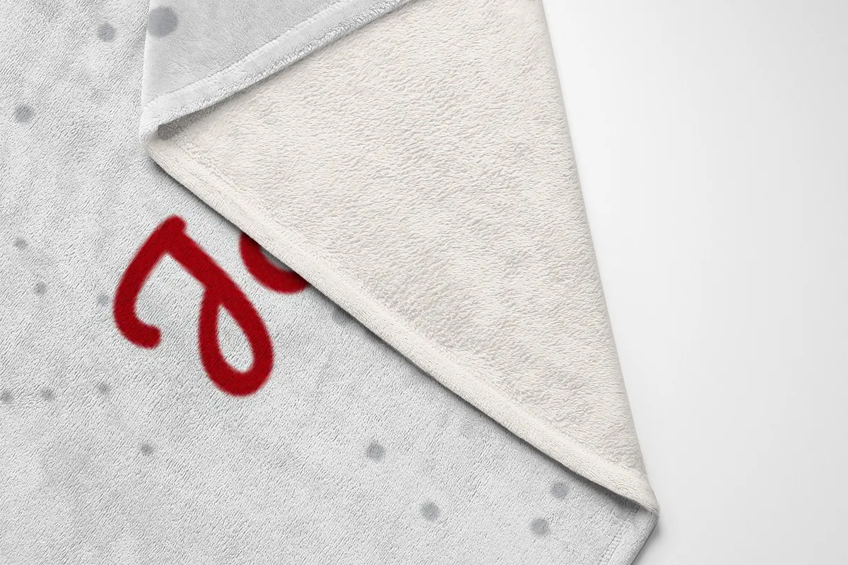Personalisierte Babydecke Rentiernase - Babydecke mit Namen und Rentiermotiv - Babydecke mit Namen personalisierbar - Geschenkidee Weihnachten Baby Rentiernase 75 x 100 cm