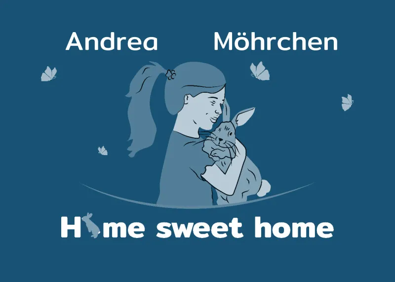 Personalisierte Fußmatte Pärchen mit Hund und Katze schwarz 70 x 50 cm
