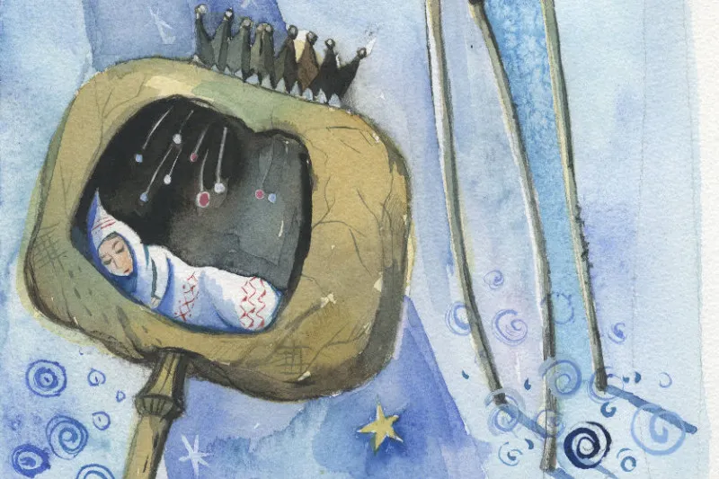 Kinderbettwäsche Tiukkel - Winterkind Baumwolle