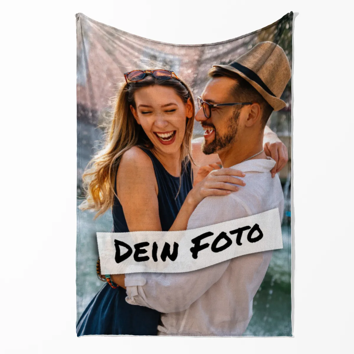 Personalisierte Kuscheldecke mit Foto - personalisierte Fotodecke - Kuscheldecke mit Ihrem Bild - Fotodecke selbst gestalten - Decke Querformat 200 x 140 cm 1 Foto Design 200 x 140 cm