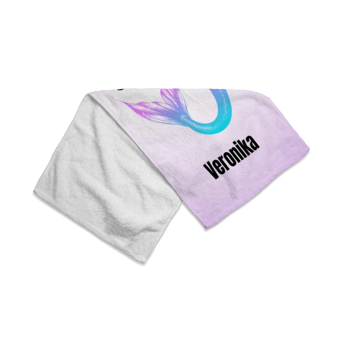 Badetuch Sommer - mit Namen personalisierbar - personalisiertes Namens-Badetuch - Strandtuch mit Wunschtext - Mermaid Squad