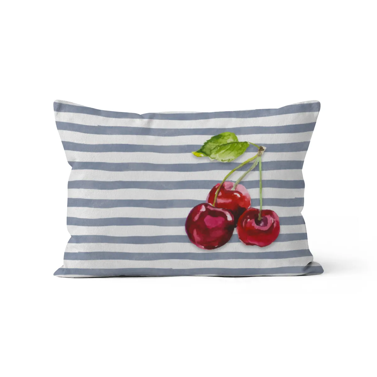 Samtkissenbezug Cherry Stripes