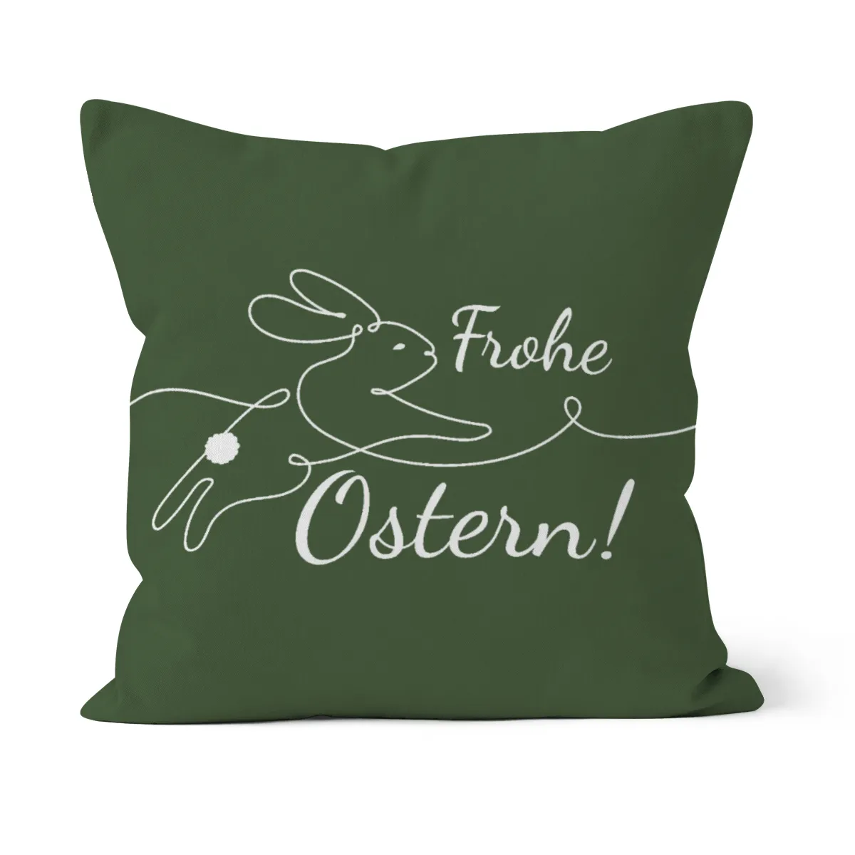 Samtkissenbezug Frohe Ostern Hase Lineart