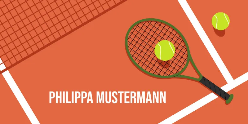 Badetuch Sport - mit Namen personalisierbar - personalisiertes Namens-Badetuch - Strandtuch mit Wunschtext - Tennis orange