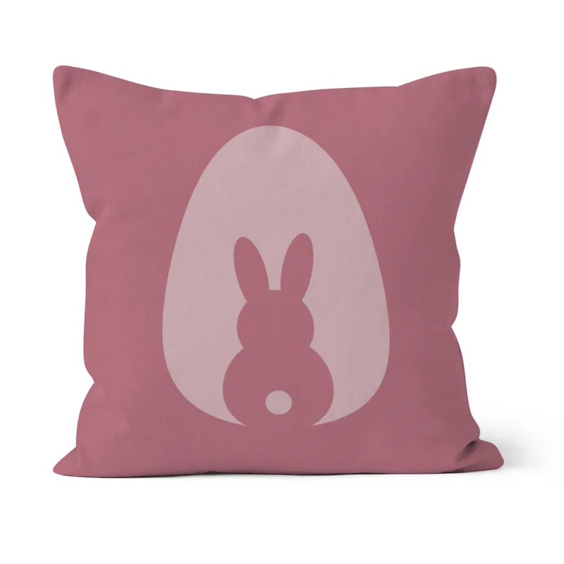 Samtkissenbezug Hase im Ei