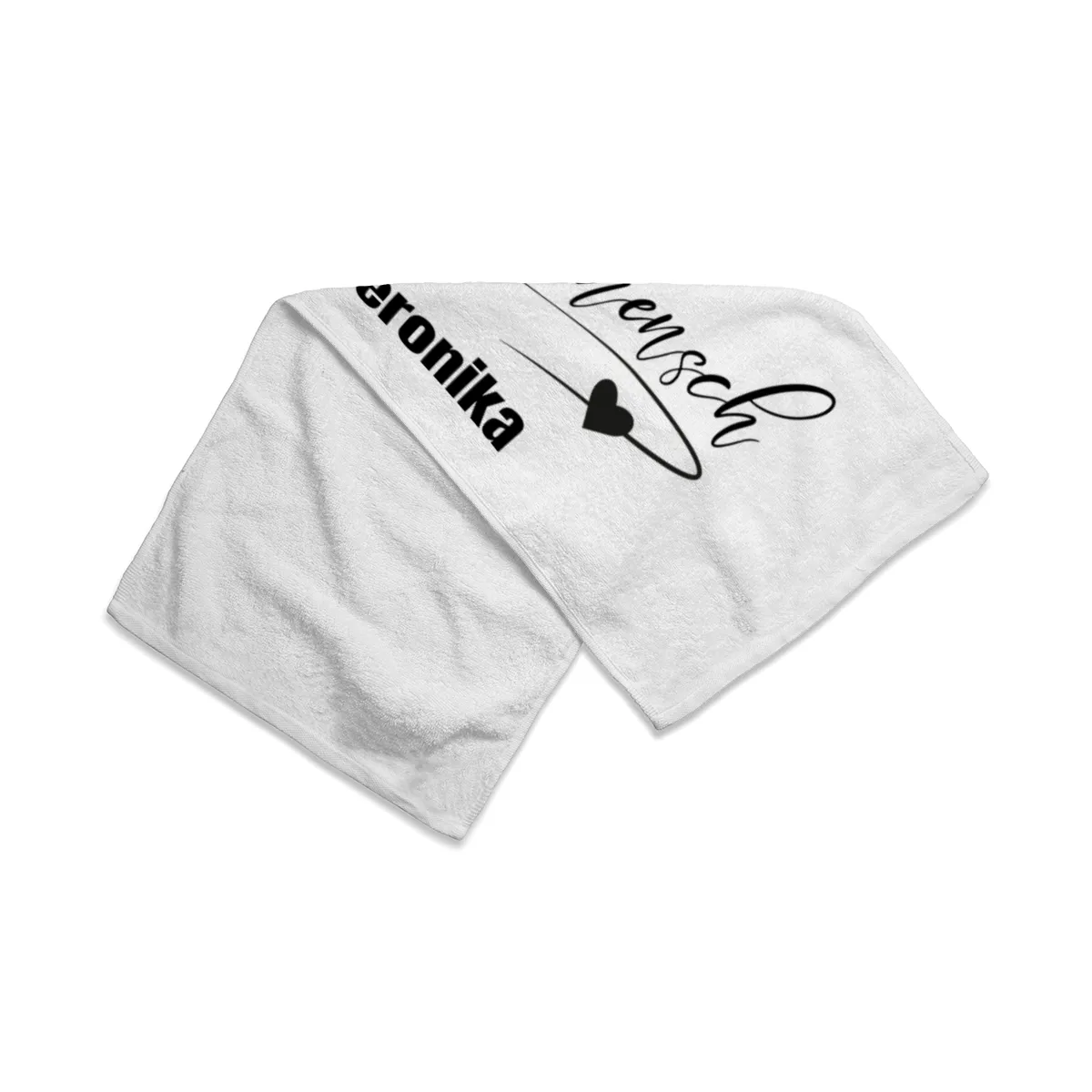 Badetuch mit Namen personalisierbar - personalisiertes Namensbadetuch - Strandtuch mit Namen - Lieblingsmensch weiß