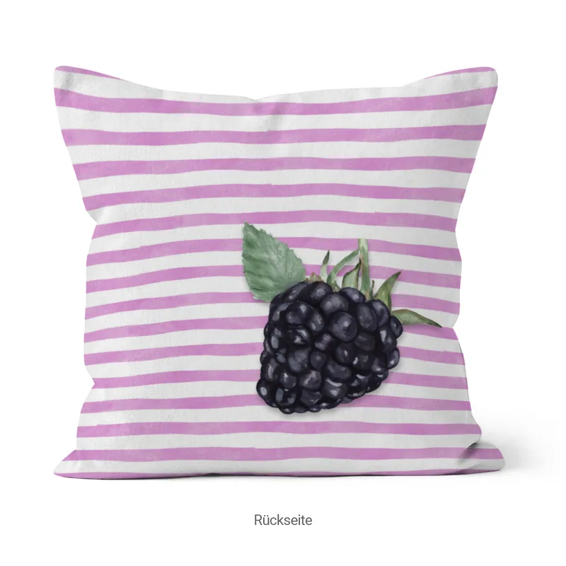 Samtkissenbezug Blackberry Stripes