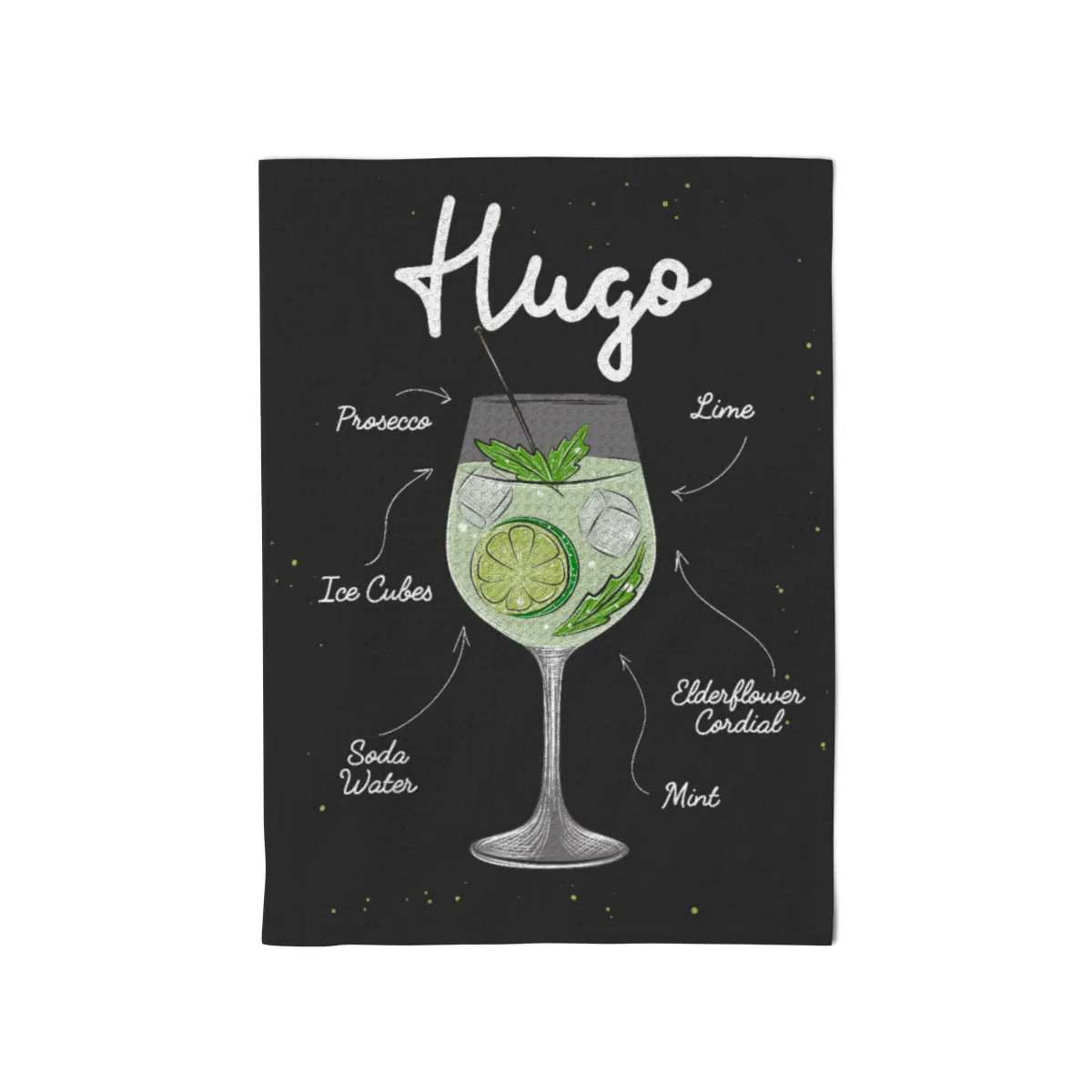 Geschirrtuch Hugo Cocktail