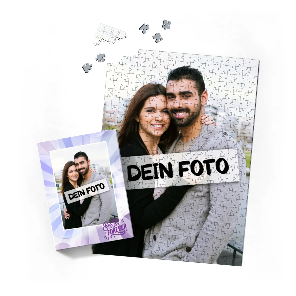 Fotopuzzle 500 Teile personalisiert für Erwachsene - Schachtel Besties