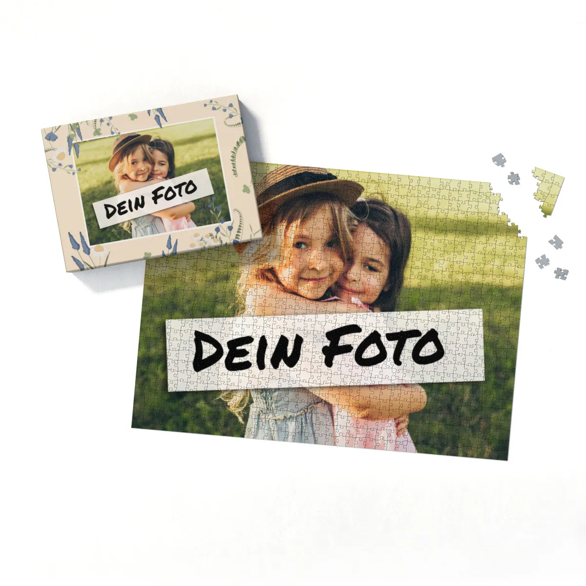 Fotopuzzle 500 Teile personalisiert Erwachsene - Schachtel Sommerwiese