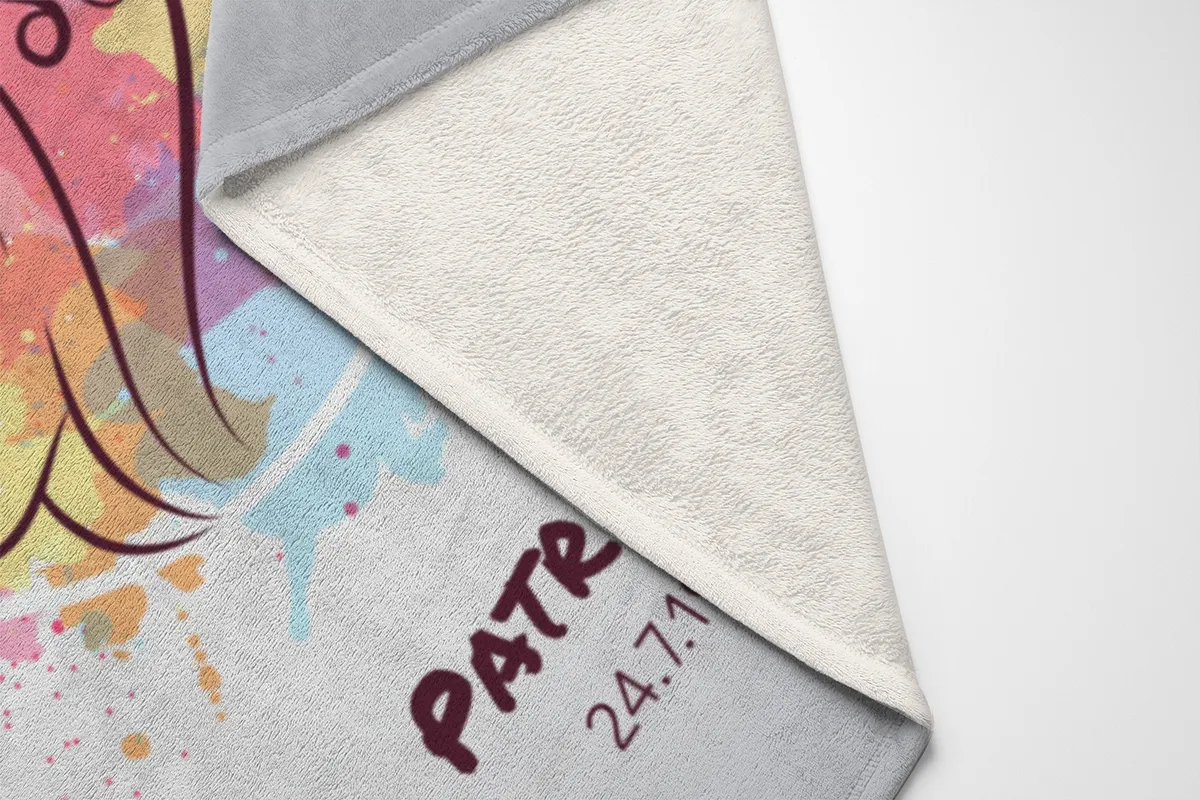 Sternzeichen Wohndecke Wassermann Splashes mit Namen personalisierbar