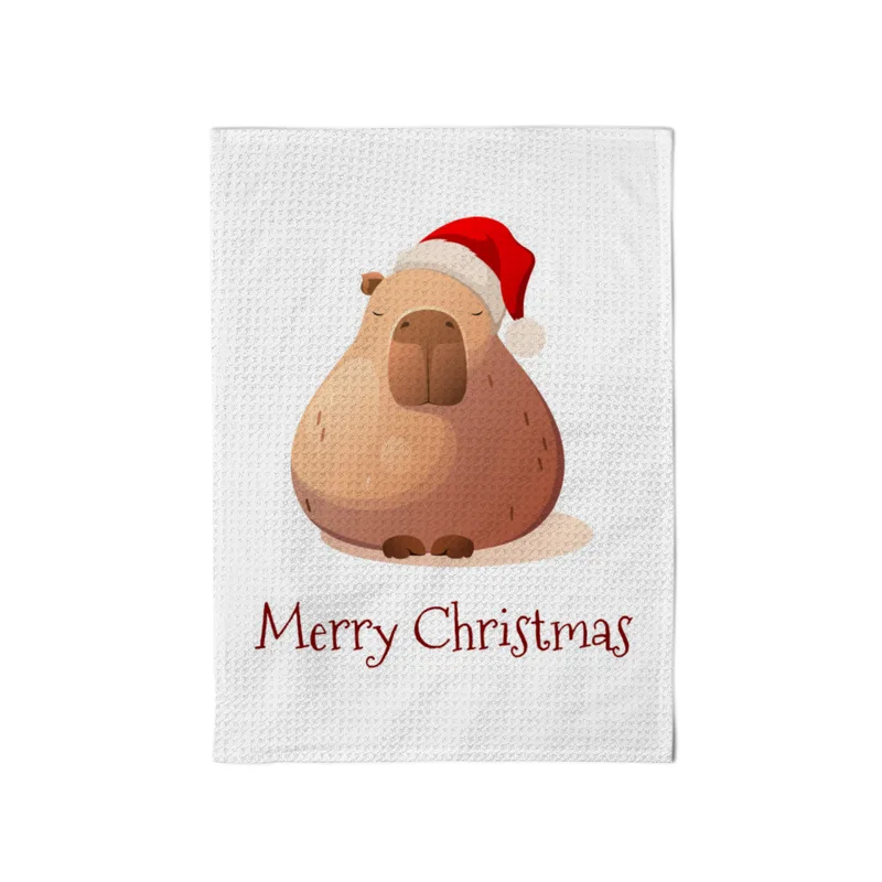 Geschirrtuch Weihnachtscapy mit Mütze