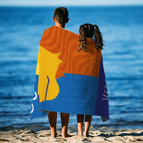 Strandtuch Sternzeichen Wassermann - mit Namen personalisierbar