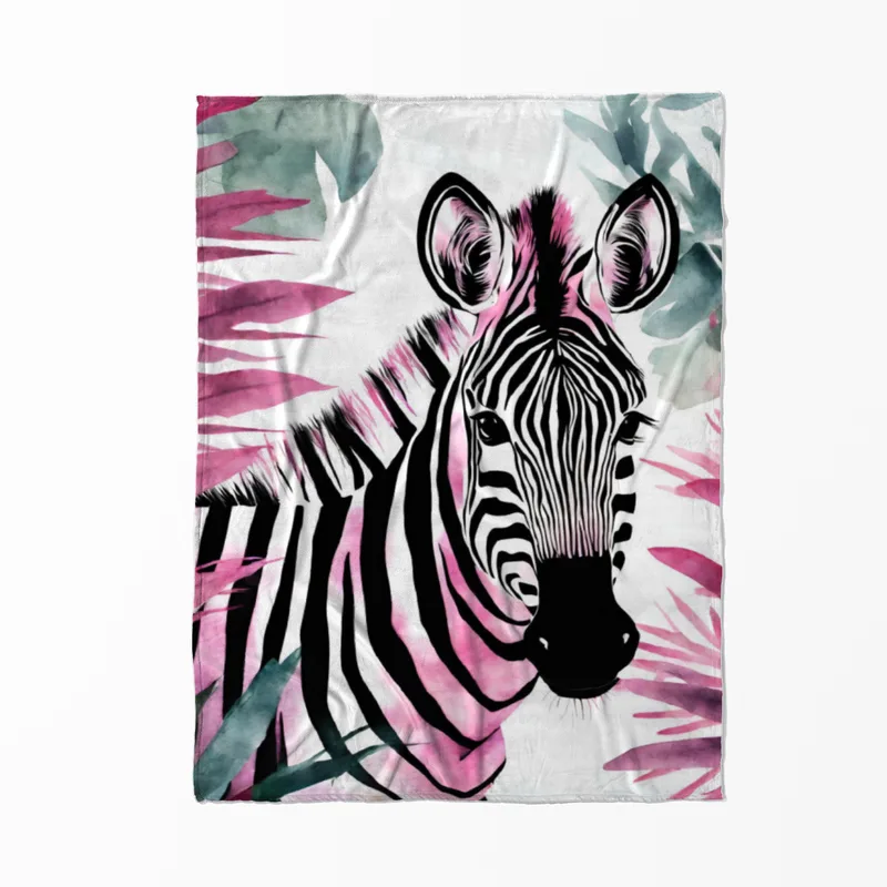 Wohndecke Zebra in Pink