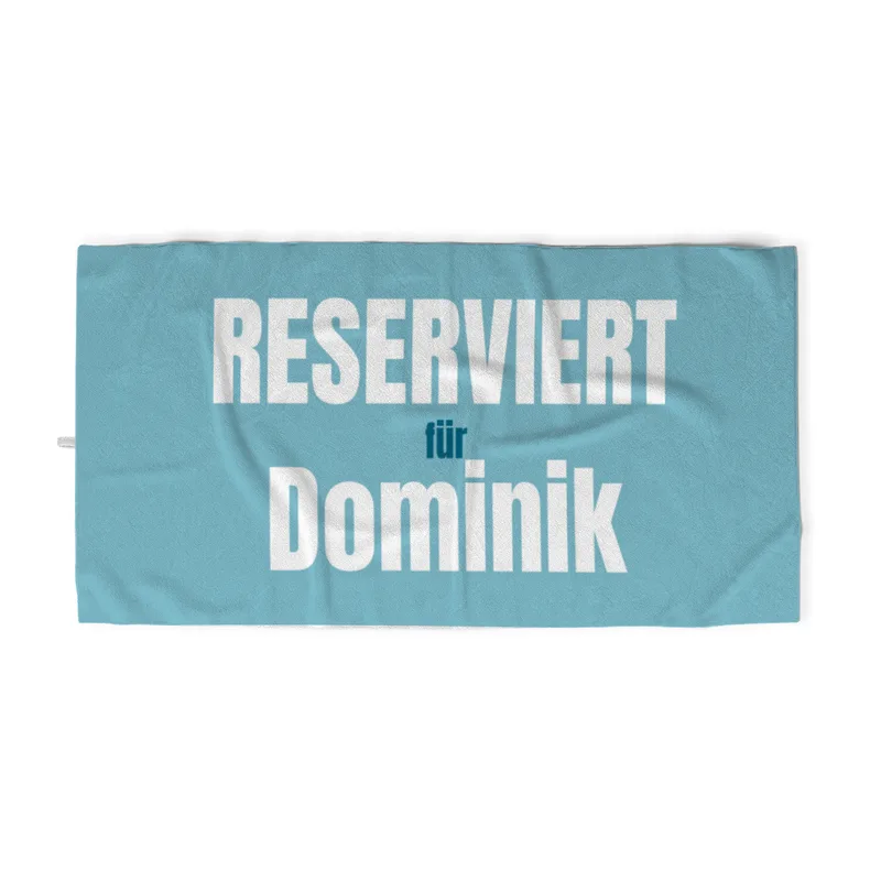 Handtuch "Reserviert für" mit Namen personalisierbar - personalisiertes Namenshandtuch - witziges Handtuch mit Namen und Spruch - Reserviert rosa