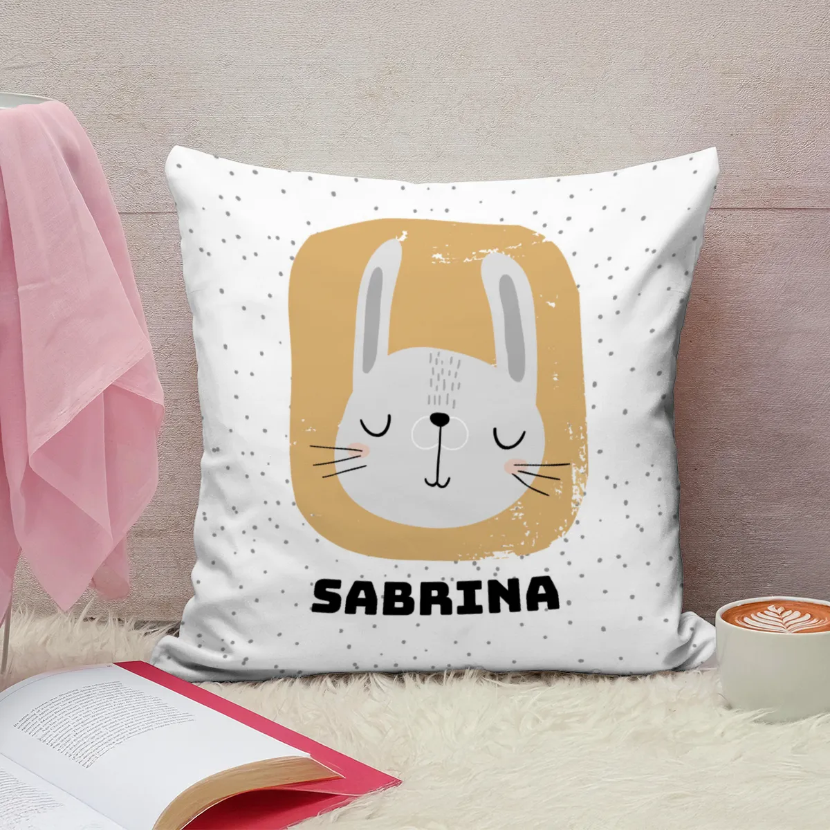 Samtkissenbezug Sweet Bunny