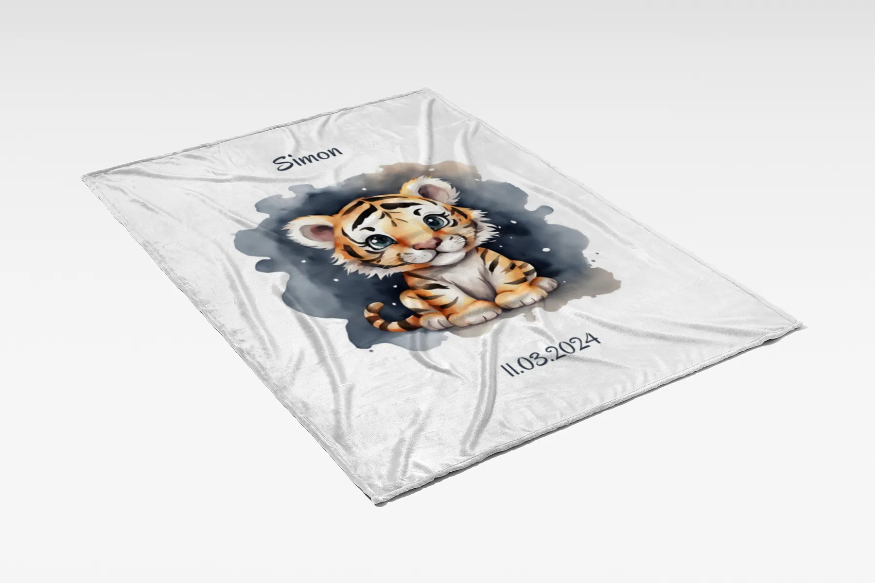 Babydecke Kleiner Tiger personalisierbar mit Namen und Text multi 75 x 100 cm